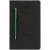 Блокнот Magnet Gold с ручкой, черный с зеленым