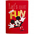Обложка для паспорта Fun Mickey, красная